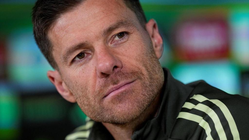 Xabi Alonso, en rueda de prensa con el Real Madrid