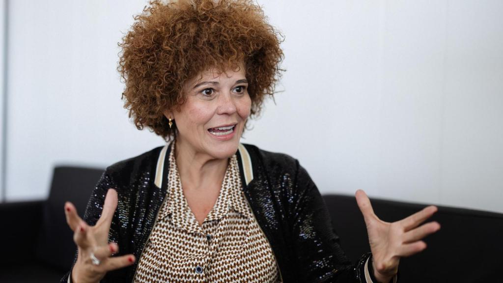 Encarni Navarro, durante la entrevista.