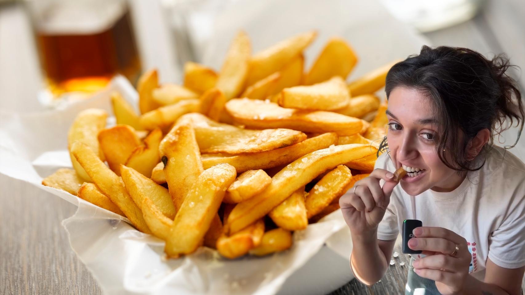 Claudia Polo, cocinera, en un montaje de El Español