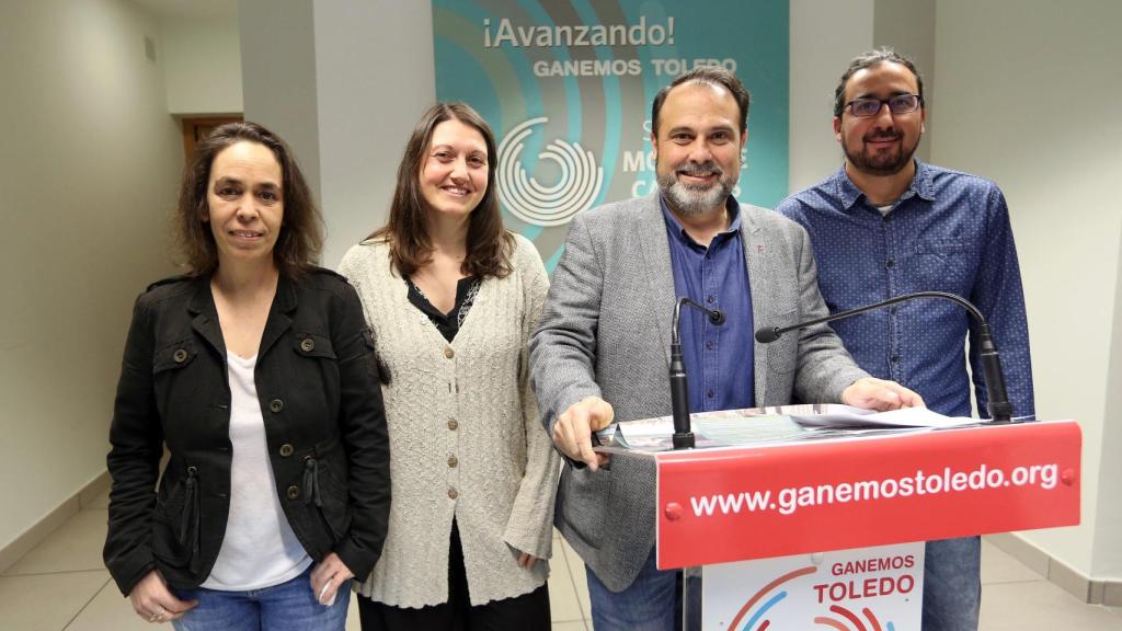 Los exconcejales del Grupo Municipal Ganemos Toledo, en una fotografía de 2019.