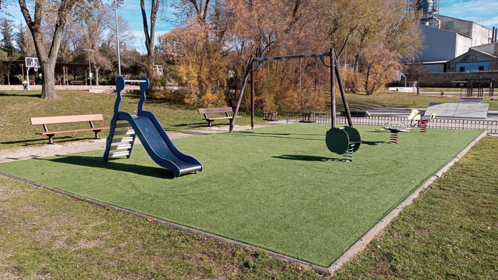 La zona infantil del parque de los Jesuitas de Salamanca