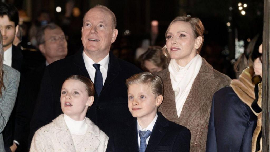 Charlène y Alberto Mónaco, en el encendido de Navidad de Mónaco.