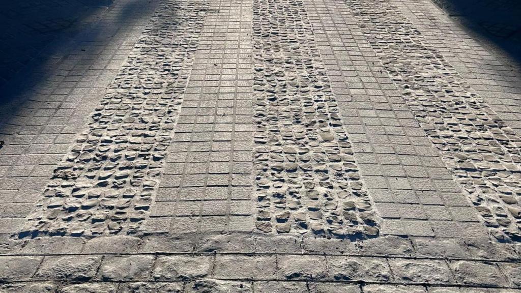 La calle Castilla, ya con el nuevo adoquinado.