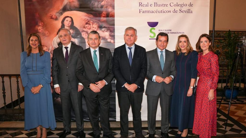 Antonio Sanz, consejero de Sanidad, en el acto del Real e Ilustre Colegio Oficial de Farmacéuticos de la Provincia de Sevilla,