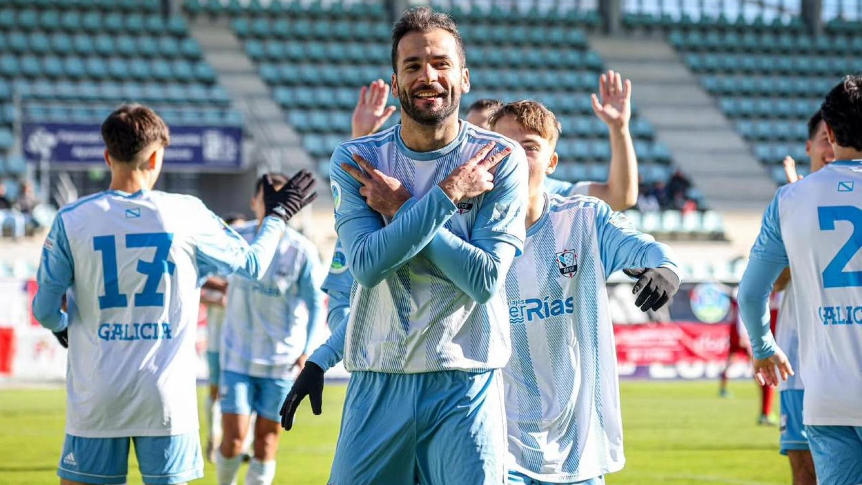 Celebración de un gol de Galicia en esta fase.