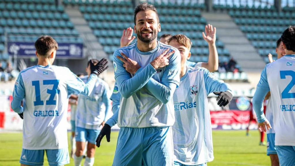 Celebración de un gol de Galicia en esta fase.