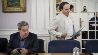 José María Llanos, spokesperson for Vox in “Les Corts”, and Juanfran Pérez Llorca, recently inaugurated president of the Generalitat. EE