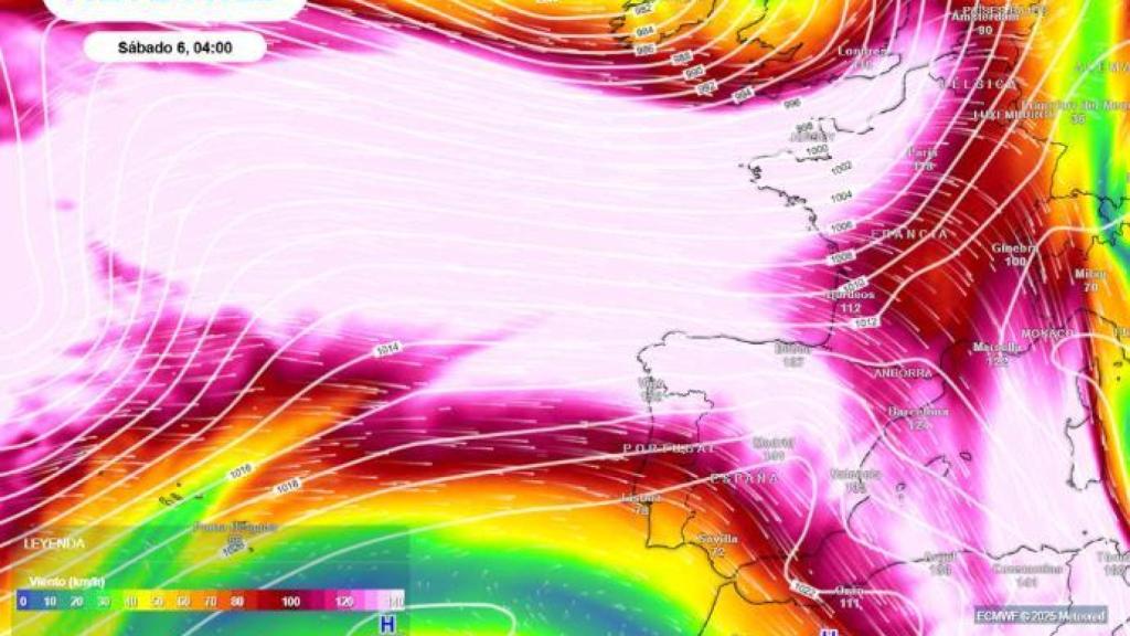 Llegada del chorro polar a España. Foto: Meteored.