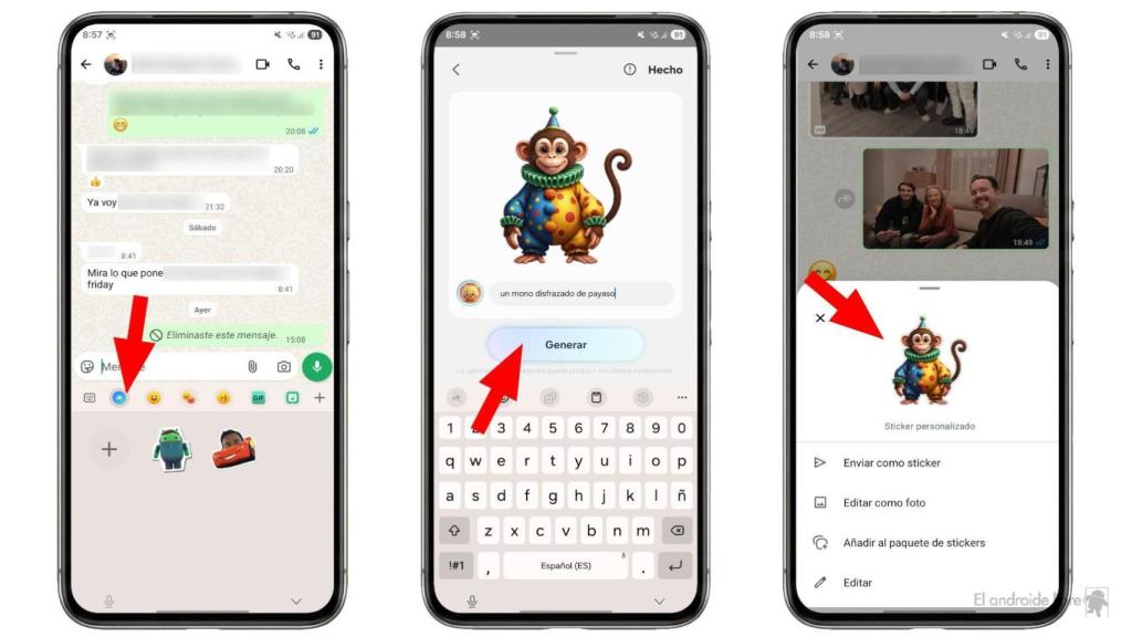 Stickers con el teclado de Samsung