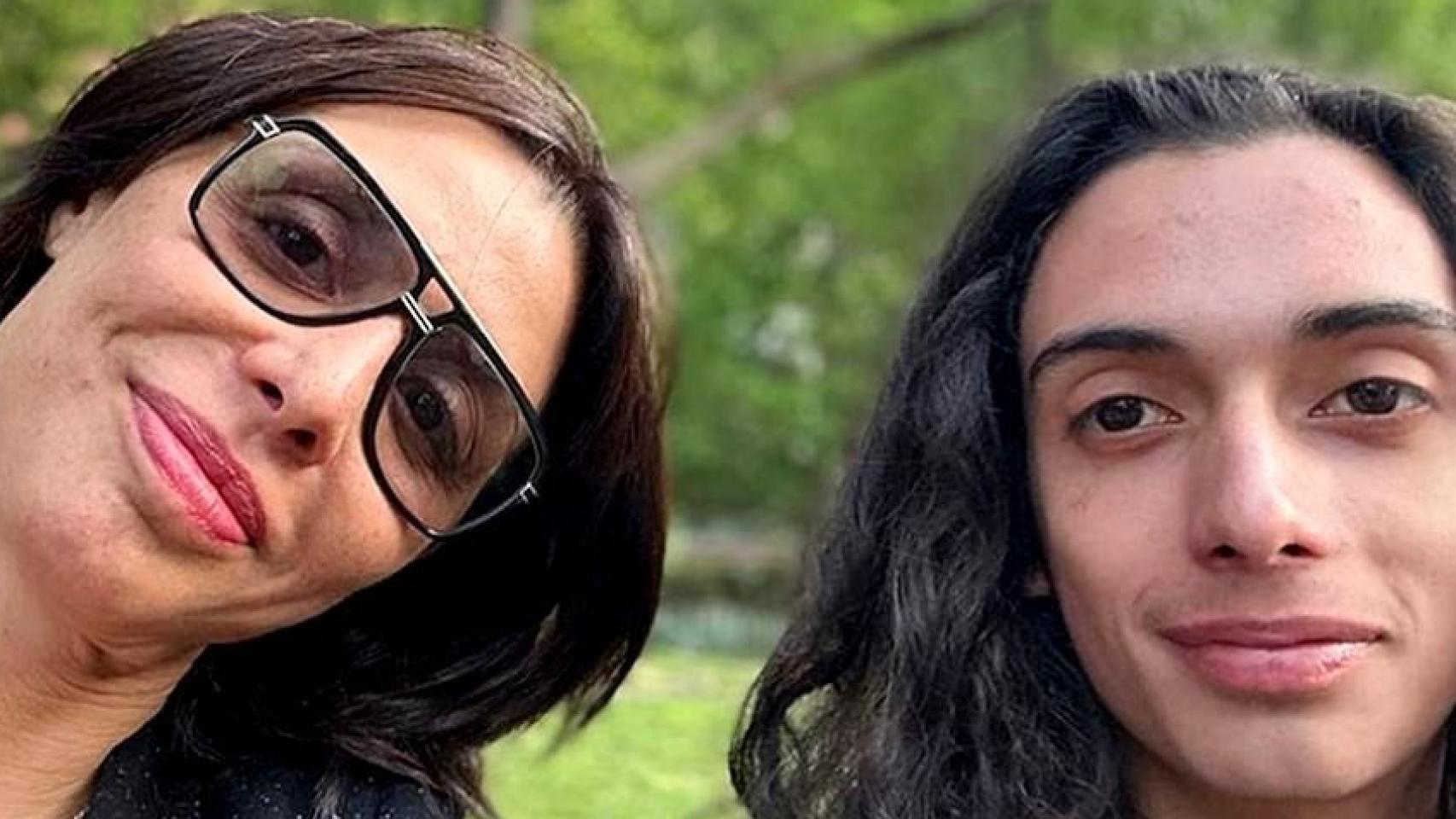 Drena, hija de Robert de Niro, junto a su hijo malogrado, Leandro, en una fotografía de redes sociales.