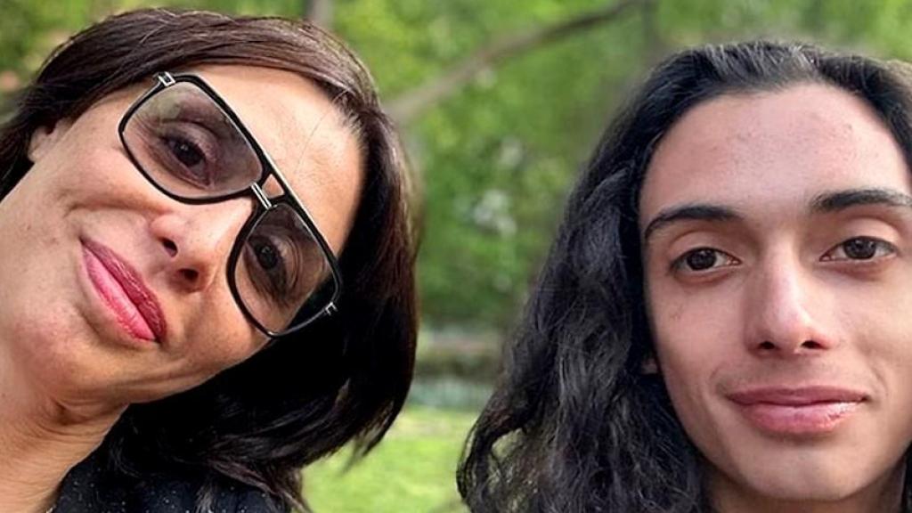 Drena, hija de Robert de Niro, junto a su hijo malogrado, Leandro, en una fotografía de redes sociales.