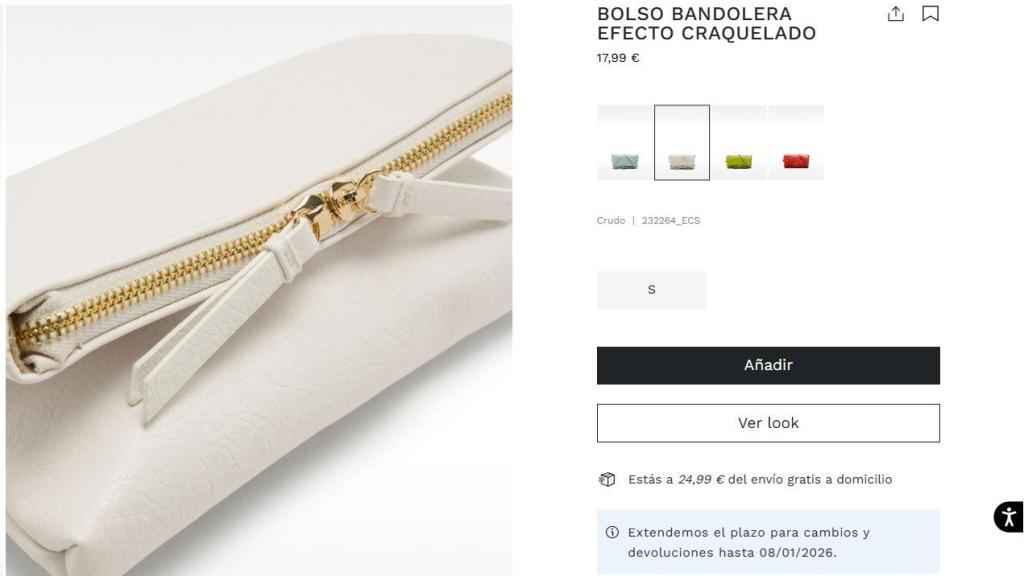 Bolso bandolera efecto craquelado. Ref. 232264_ECS