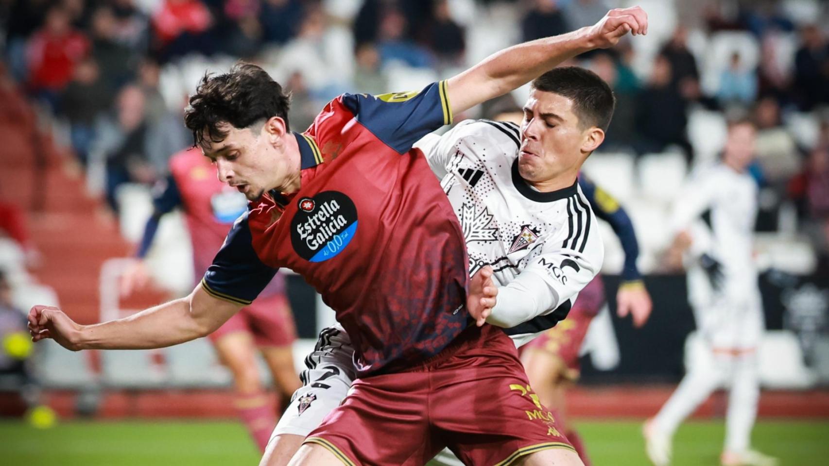 Patiño durante el Albacete - Deportivo.