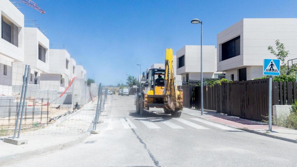 Viviendas en construcción en el Sector Valdecarros de Madrid.