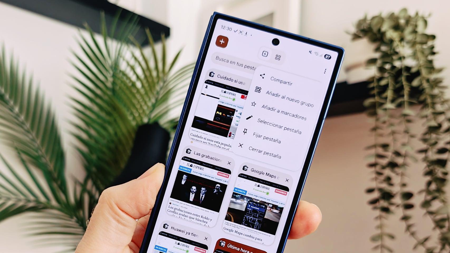 Pestañas fijadas en Chrome para Android