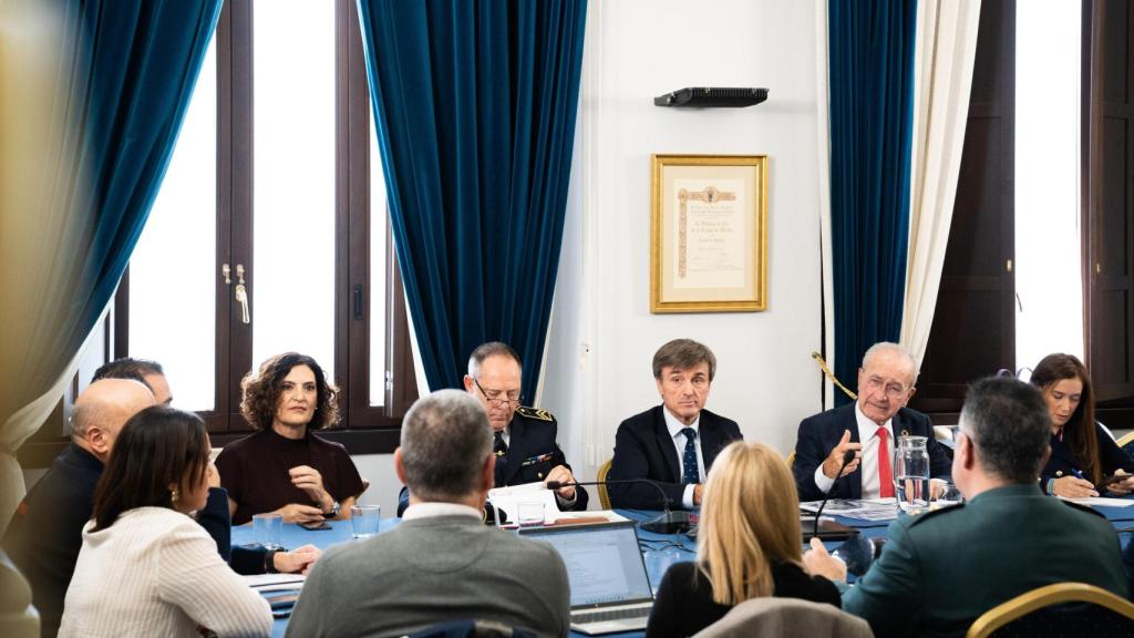 Reunión este lunes de la Junta de Seguridad de Málaga.