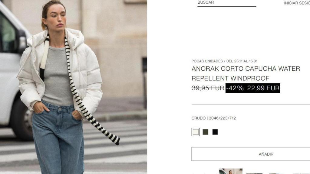 Anorak corto capucha. Ref. 3046/223/712