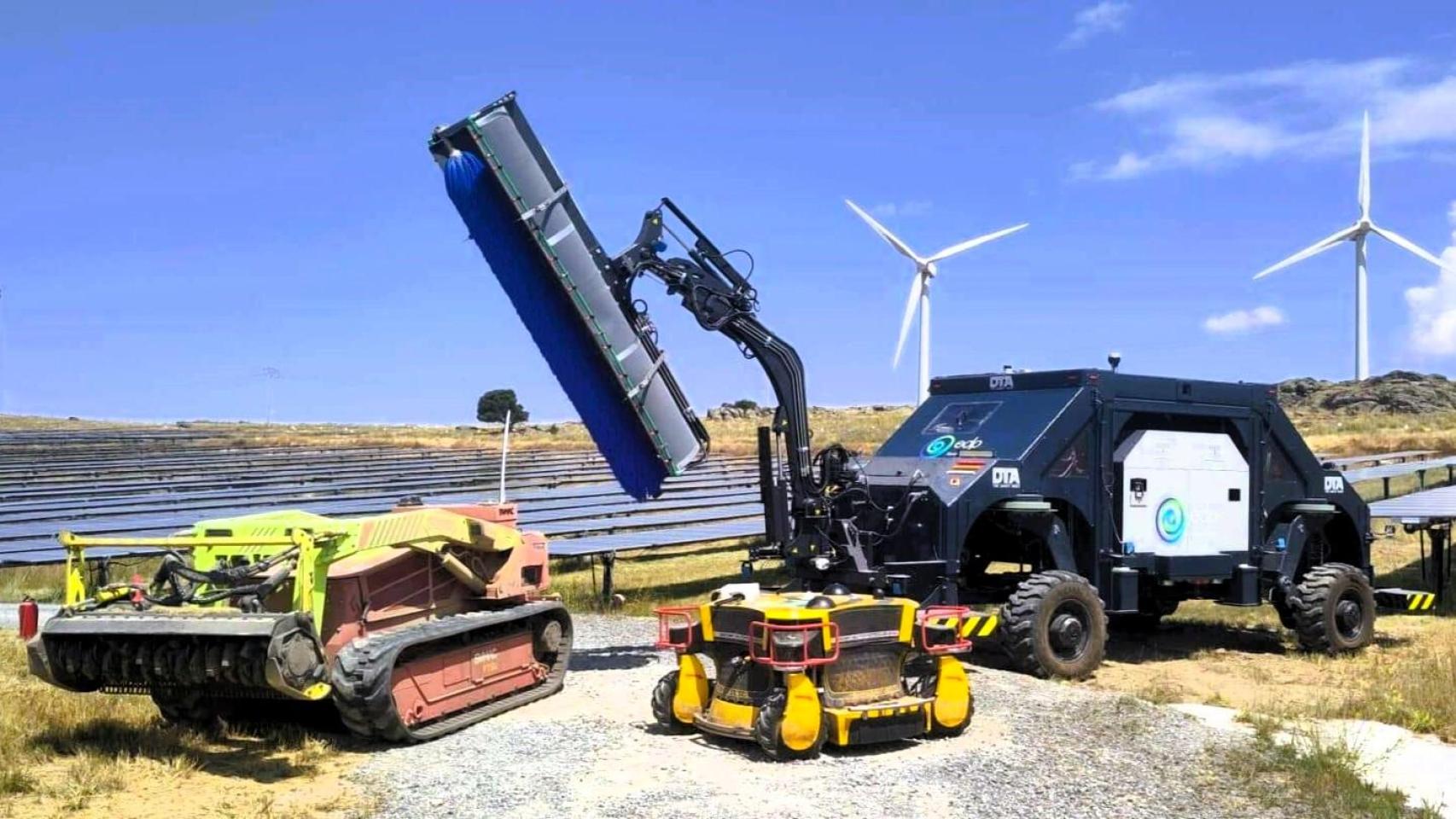 Máquinas para el mantenimiento de la plantas fotovoltaicas de EDP.