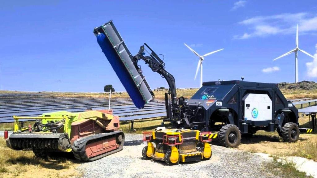 Máquinas para el mantenimiento de la plantas fotovoltaicas de EDP.