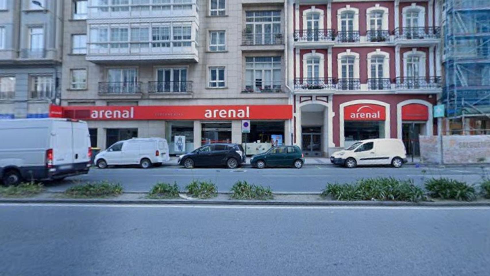 Imagen del Arenal de Cuatro Caminos en A Coruña