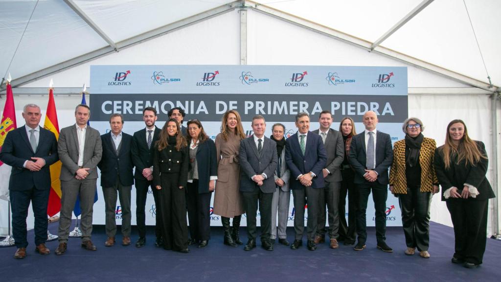Primera piedra de ID Logistics en Pulsar Logistics Park. Foto: JCCM.