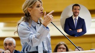 Montaje de Juanma Lorente y Yolanda Díaz, ministra de Trabajo (Carlos Luján/Europa Press).