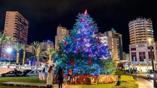 Un árbol de Navidad en Benidorm,