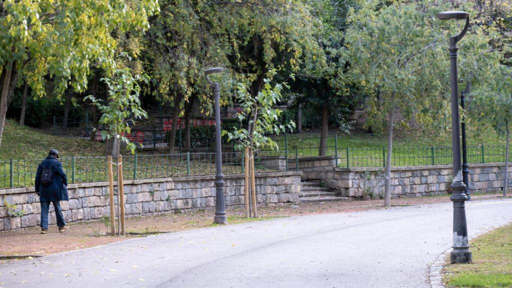 El parque donde fueron localizadas.