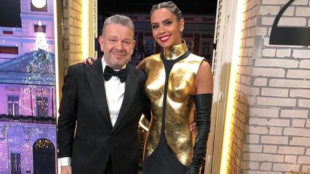 Alberto Chicote y Cristina Pedroche en las Campanadas 2019-2020.