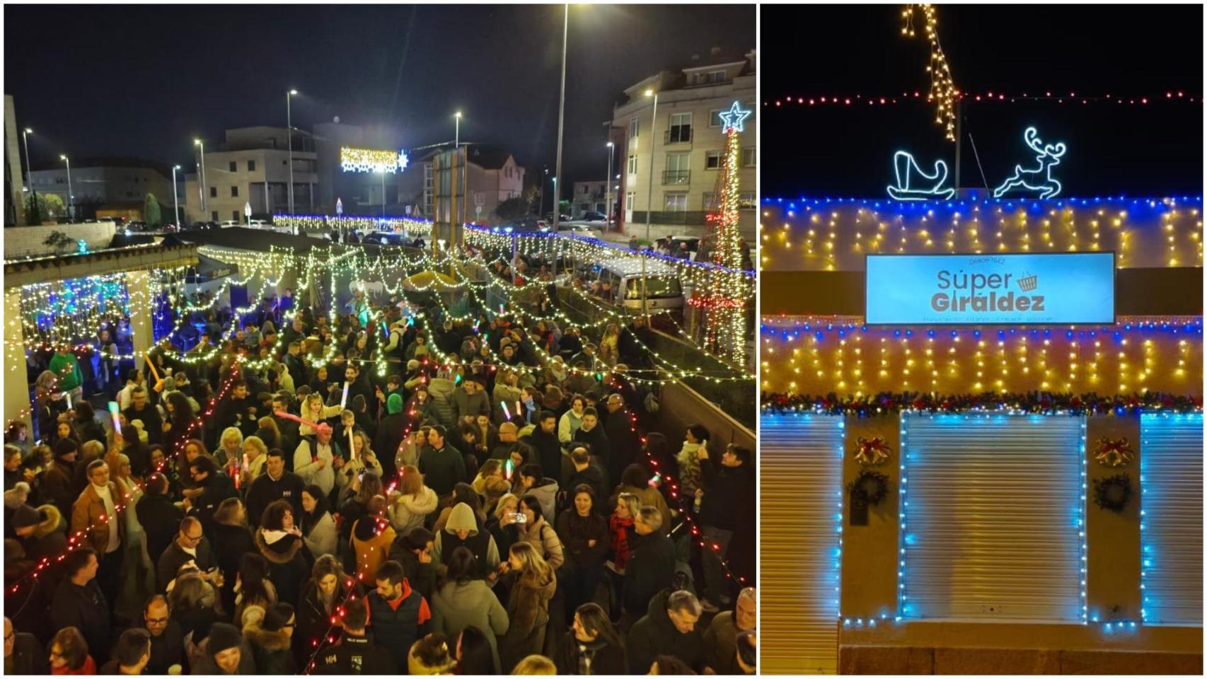 Encendido navideño 2025 en Súper Giráldez.