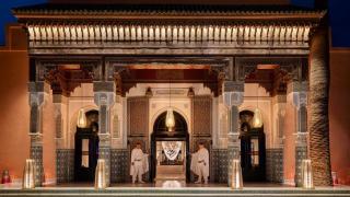 La entrada de La Mamounia, el increíble hotel de Marrakech.