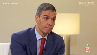 Pedro Sánchez este martes en una entrevista en 'Cafè d'idees' de Gemma Nierga.