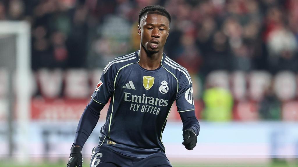 Camavinga, durante el partido contra el Girona.