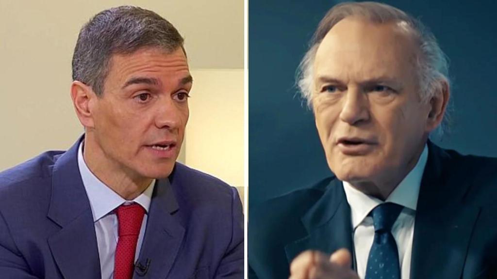 Pedro Sánchez y Pedro Piqueras, en un fotomontaje de BLUPER.