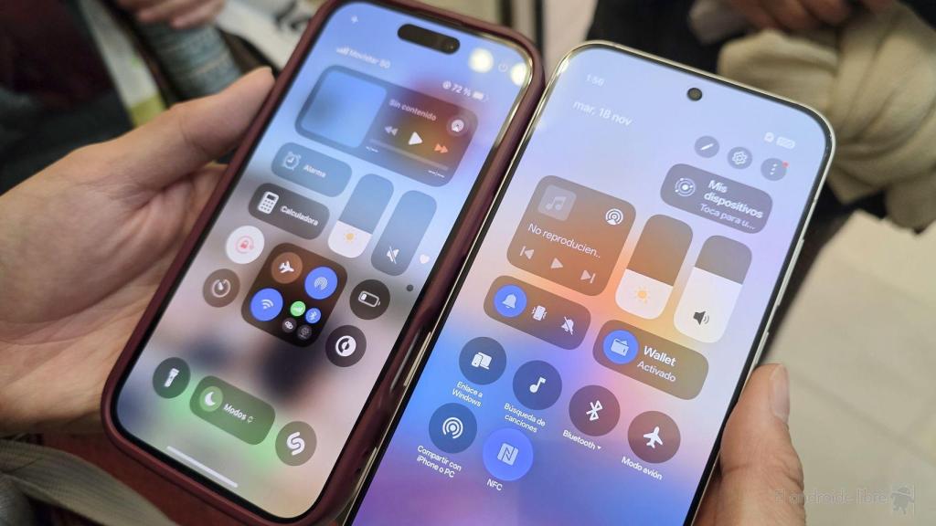 REALME GT8 Pro junto a un iPhone