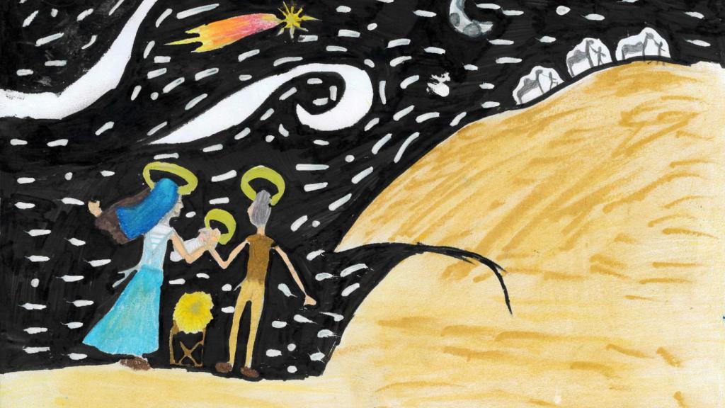 Dibujo ganador de Olivia Hernández Turrión, alumna del colegio Montessori