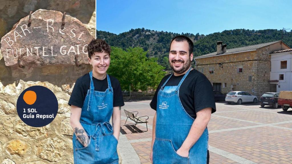 Alejandro Paz y Olga García, chef de 'Fuentelgato' en Huerta del Marquesado (Cuenca).