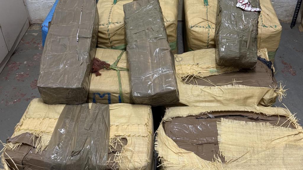 Imagen del hachís intervenido.