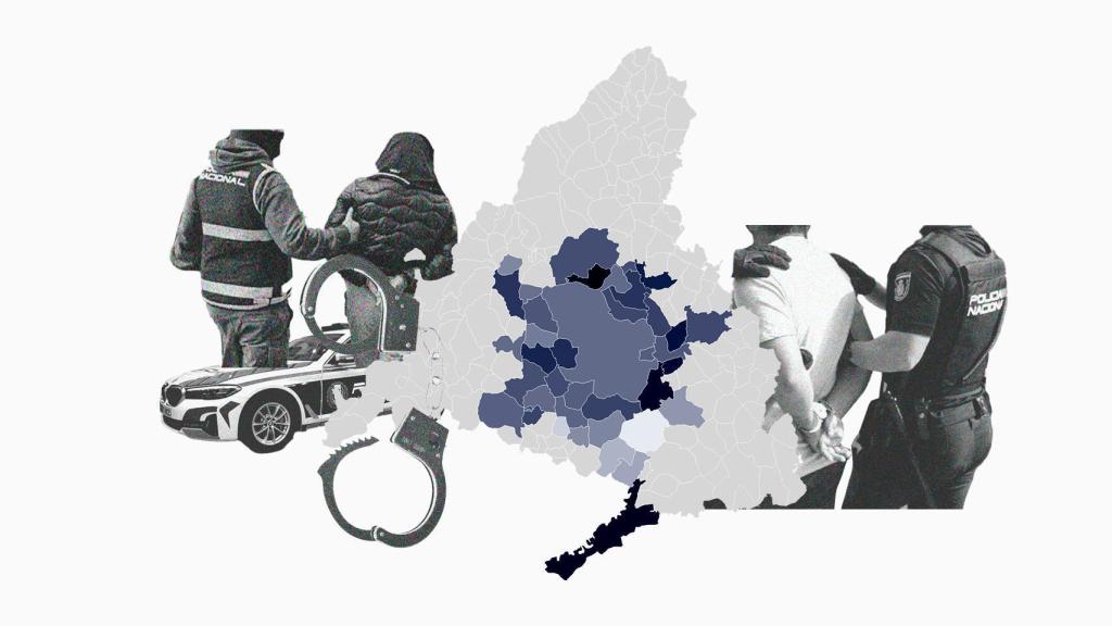 Los municpios madrileños en los que más sube la criminalidad.