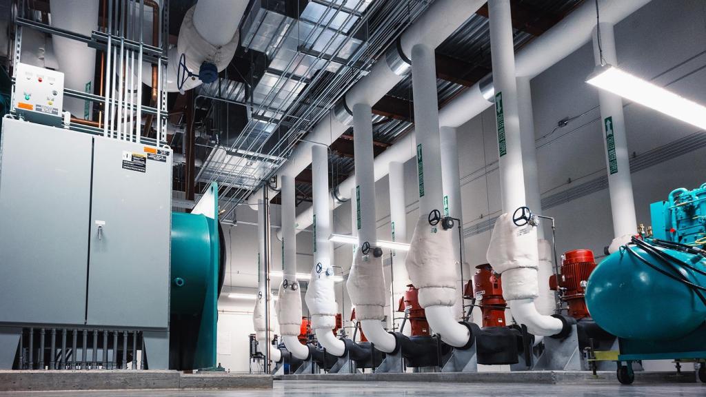 Interior de un centro de datos.