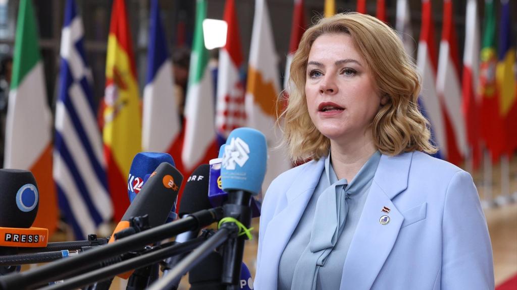 La primera ministra de Letonia, Evika Silina.