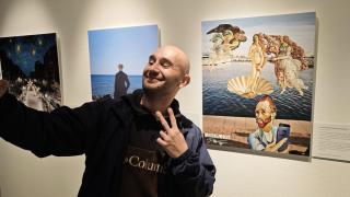 Joseda Vinci en la sala del Centro Municipal de las Artes.