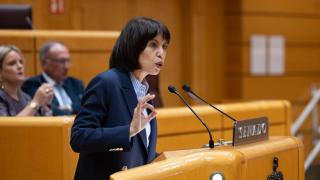 ELa ministra de Ciencia e Innovación, Diana Morant, interviene durante una sesión plenaria en el Senado, a 2 de diciembre de 2025.