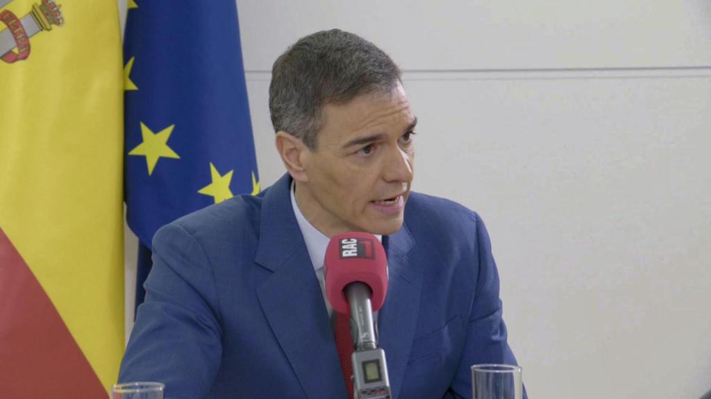 Pedro Sánchez durante la entrevista en RAC1.