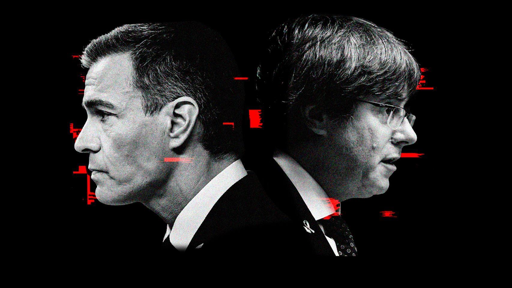Pedro Sánchez y Carles Puigdemont.