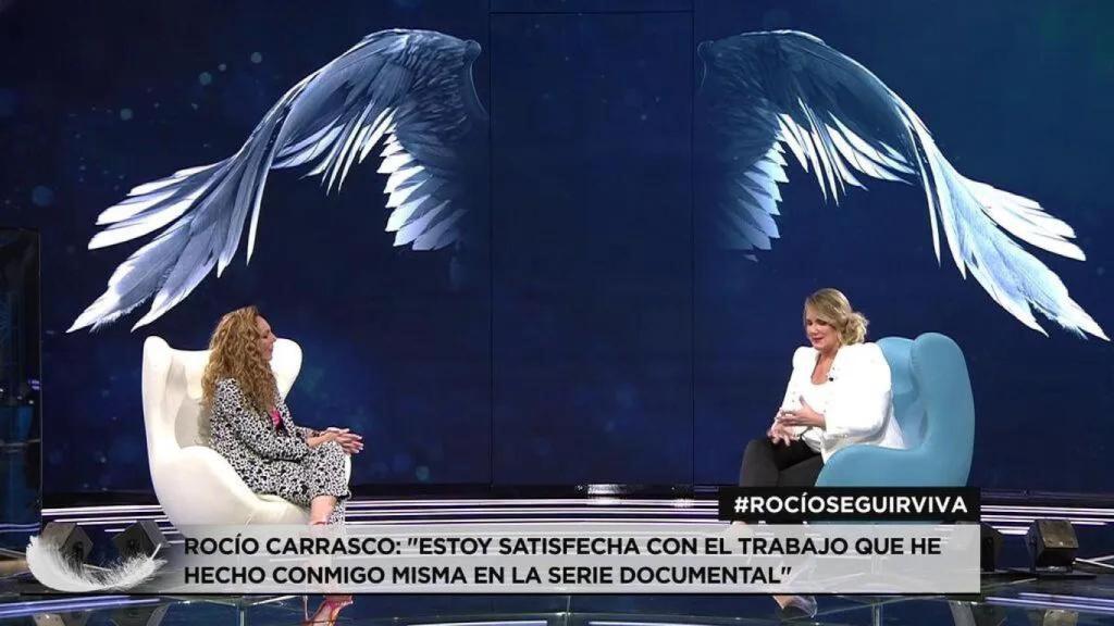 Carlota Corredera entrevistó a Rocío Carrasco tras la emisión del documental 'Rocío, contar la verdad para seguir viva'.