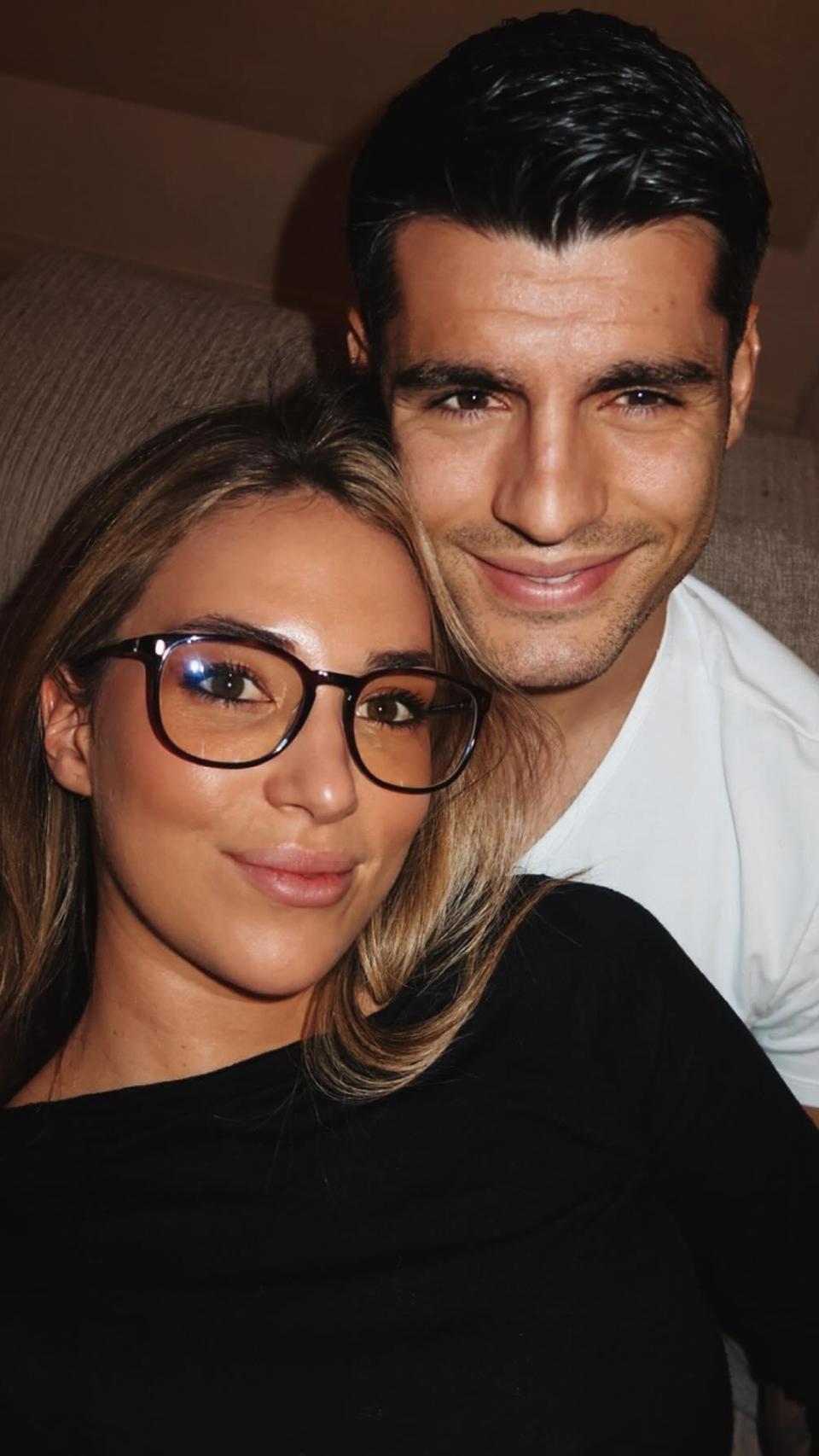 Alice Campello y Álvaro Morata en una imagen de redes sociales.