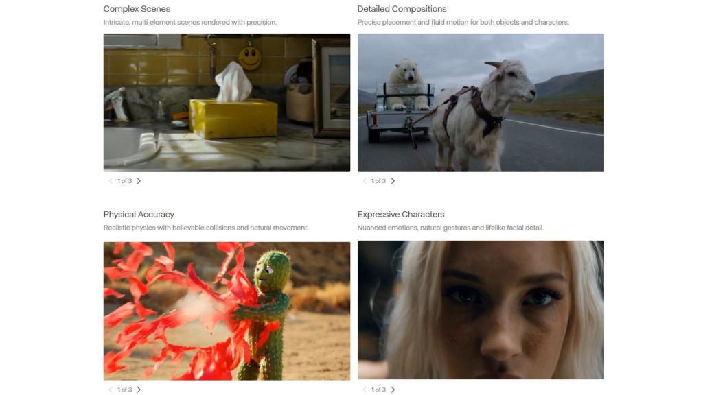 Ejemplos de vídeos creados con Runway Gen 4.5