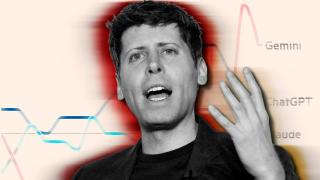 Fotomontaje inspirado en Sam Altman