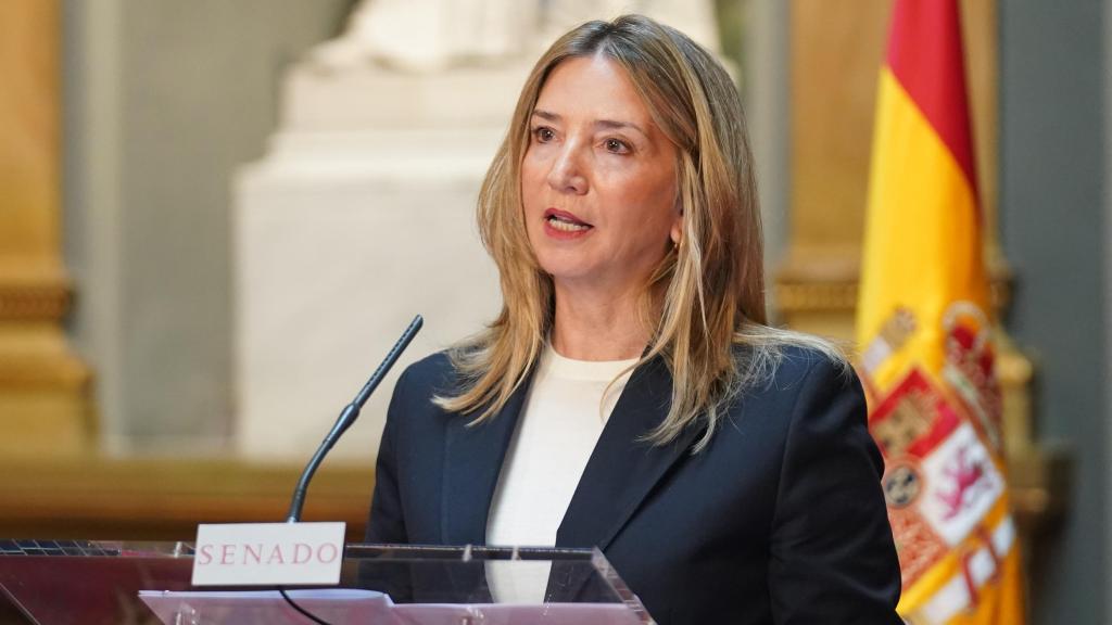 Alicia García, portavoz del PP en el Senado, este martes, en el antiguo salón de plenos.